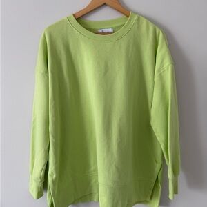 Lime Green Crewneck Sweater (size XL)